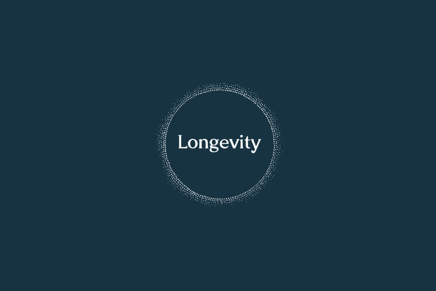 Official Longevity logo in solid white
